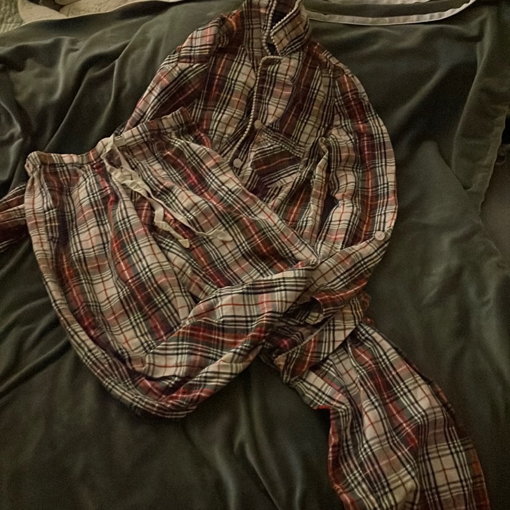 Victoria Secret plaid pajamas.